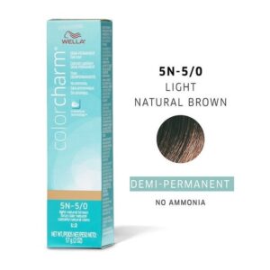 Wella 5N Light Natural Brown Color Charm Demi-Permanent Haircolor
