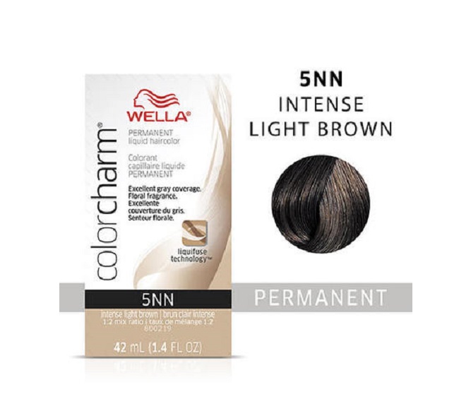 Wella 5NN Intense Light Brown Color Charm Permanent Liquid Haircolor