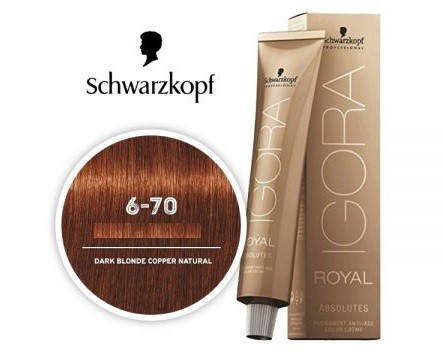 Dark Blonde Copper Natural 6-70 Schwarzkopf Royal Igora Permanent Color