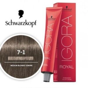 Medium Ash Blonde 7-1 Schwarzkopf Royal Igora Permanent Color