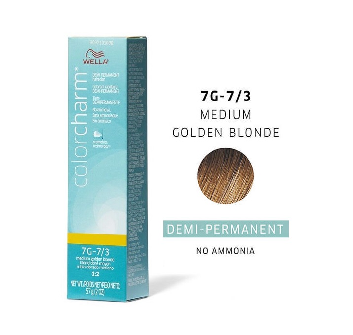 Wella 7G Medium Golden Brown Color Charm Demi-Permanent Haircolor