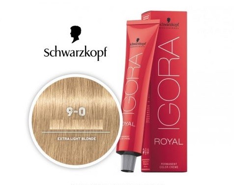 Extra Light Blonde 9-0 Schwarzkopf Royal Igora Permanent Color