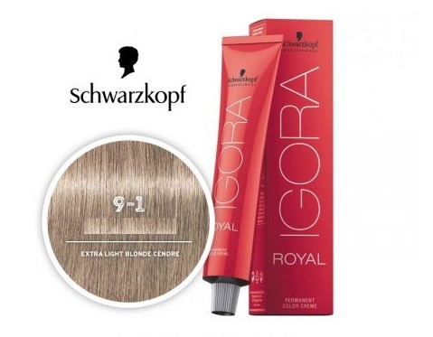 Extra Light Blonde Cendre 9-1 Schwarzkopf Royal Igora Permanent Color