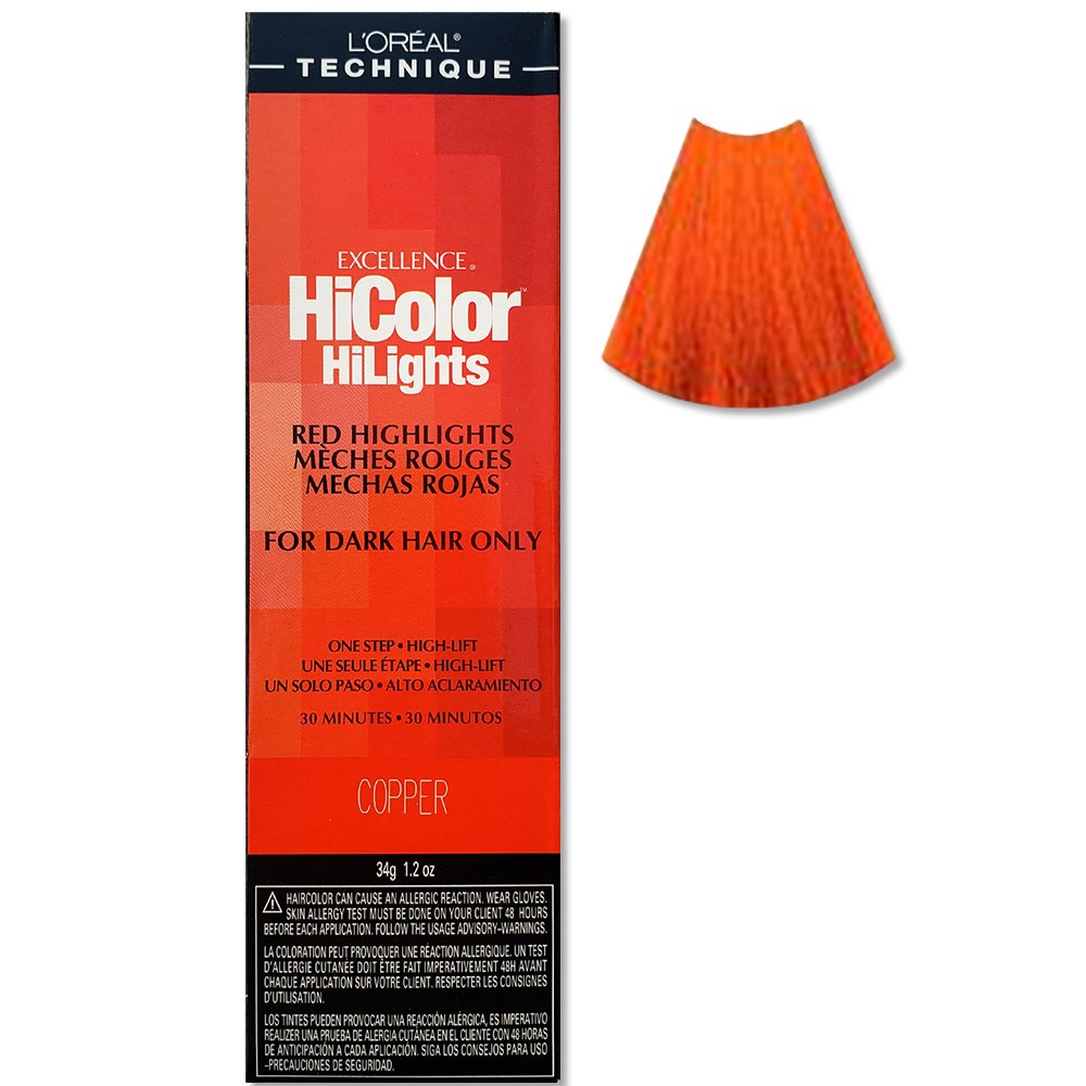 L’Oreal Excellence HiColor COPPER Hair Copper HiLights for Dark Hair Only