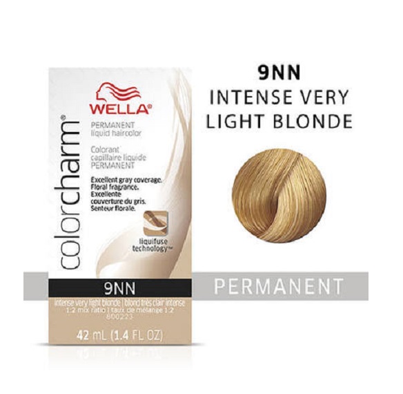 Wella 9NN Intense Very Light Blonde Color Charm Permanent Liquid Haircolor