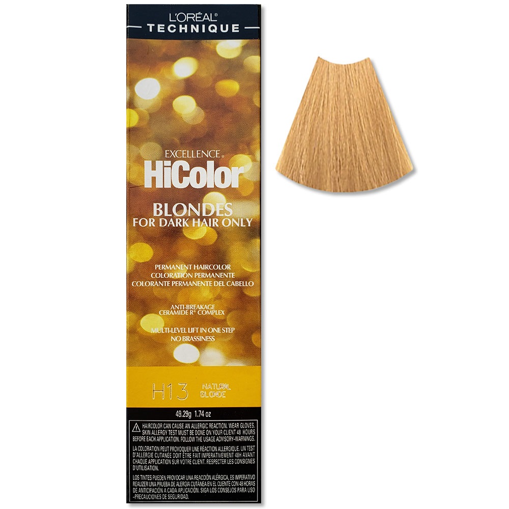 L’Oreal Excellence HiColor Blondes for Dark Hair Only H13 NATURAL BLONDE hair dye