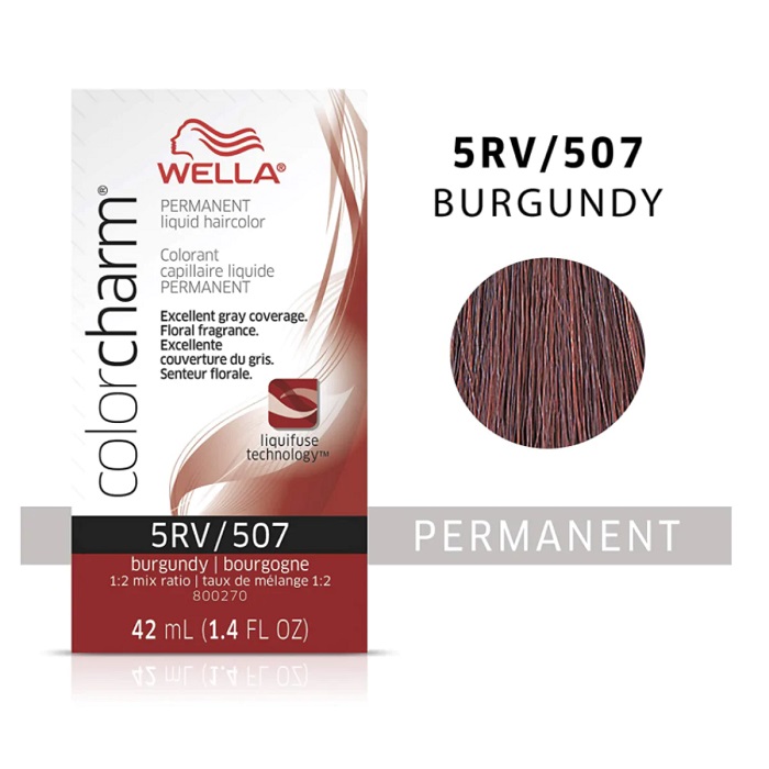 Wella Color Charm 5RV Burgundy Permanent Liquid Hair Color