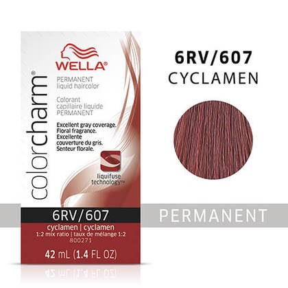Wella Color Charm 6RV Cyclamen Permanent Liquid Hair Color