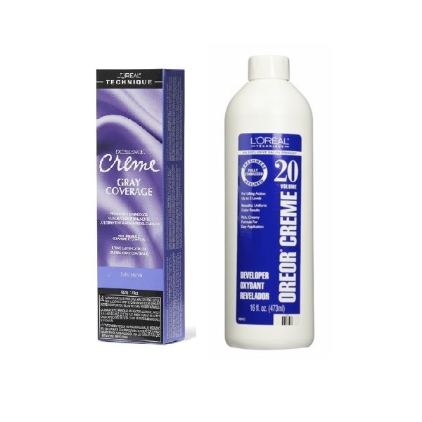 L'Oreal Excellence Creme Gray Coverage 4 Dark Brown Permanent Haircolor