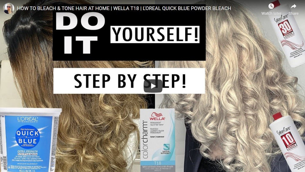 How to bleach and tone at home with Wella T18 and L'Oreal powder bleach
