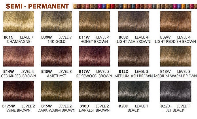 Clairol Beautiful Collection Semi-Permanent Color Shades