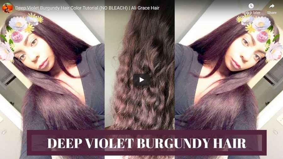 Deep Violet Burgundy Hair Colour Tutorial With No Bleach | Buy hair colour and hair dye United Kingdom