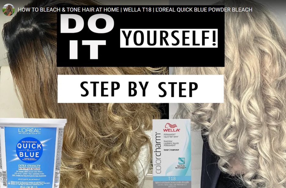 How To Bleach & Tone Hair At Home With Wella T18 And L'Oreal Quick Blue