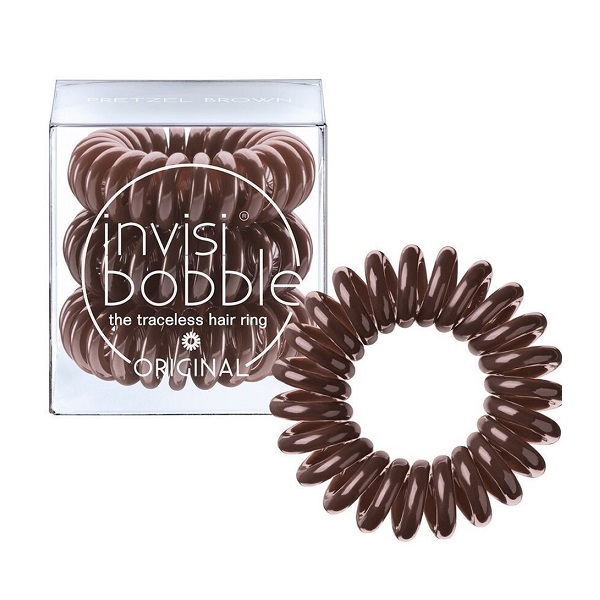 Invisibobble Original Pretzel Brown Hair Ring Bracelet x3 Pieces