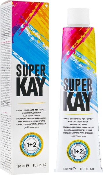 Super Kay 6.1 Ash Dark Blond Permanent Hair Color Cream