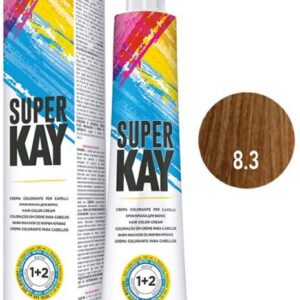 Super Kay 8.3 Light Golden Blond Permanent Hair Color Cream