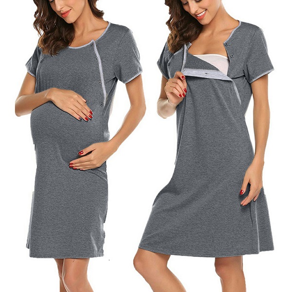 Maternity Pregnancy Breastfeeding Nursing Nightwear
