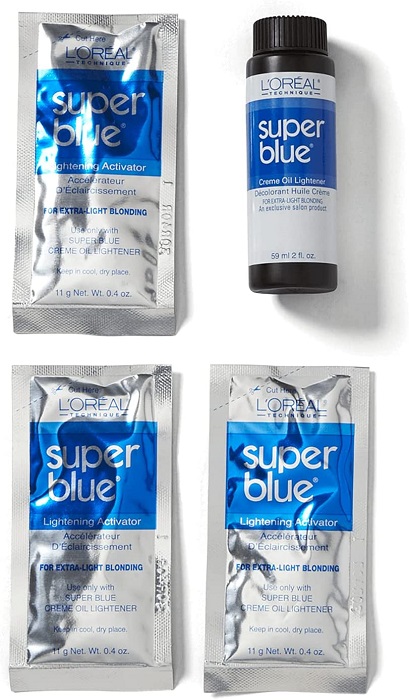 L'Oreal Super Blue Creme Oil Lightener back