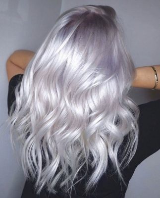 platinum lavender hair colour