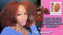 How To Dye Your Curly Natural Hair Ginger Using H5 Soft Auburn