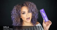 How To Get PURPLE Hair Colour Using Wella Color Charm Paints