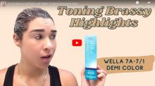 Toning Brassy Highlights with Wella Demi 7A Medium Ash Blonde Hair Dye